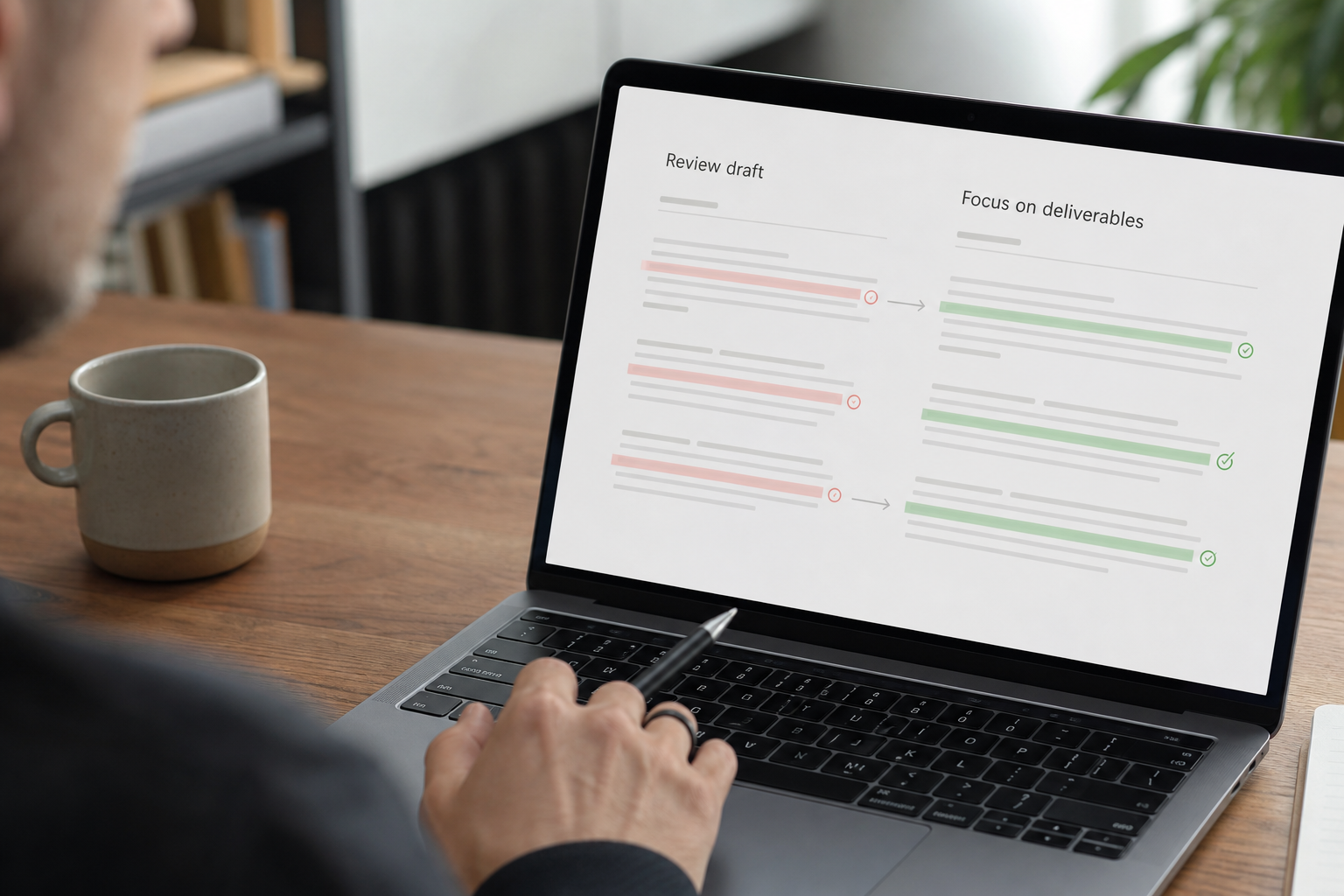 AI Review Feedback System Highlighting Concrete Deliverables